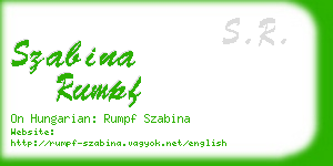 szabina rumpf business card